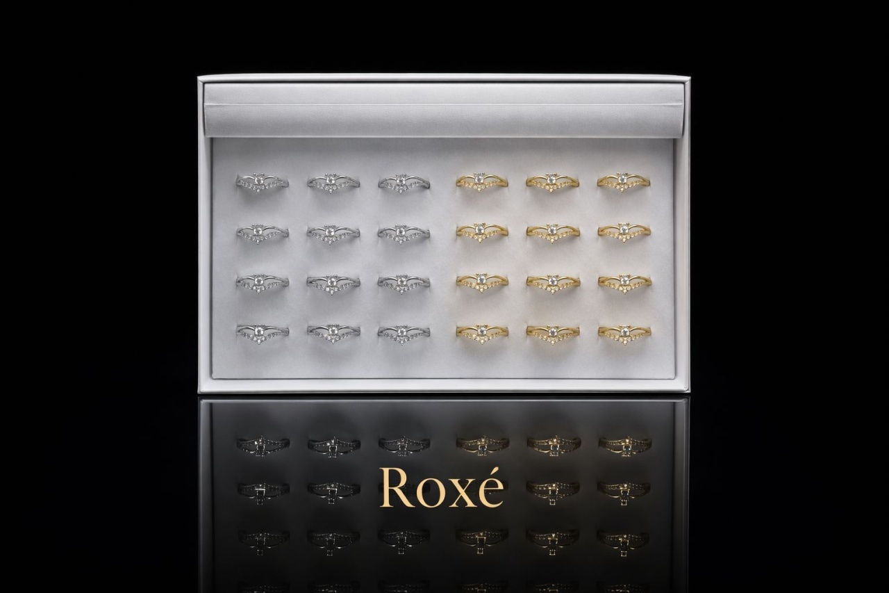 Set 24 Inele ROXE Elegance Glow – Auriu & Argintiu, Reglabile, Design Fin cu Cristale Strălucitoare