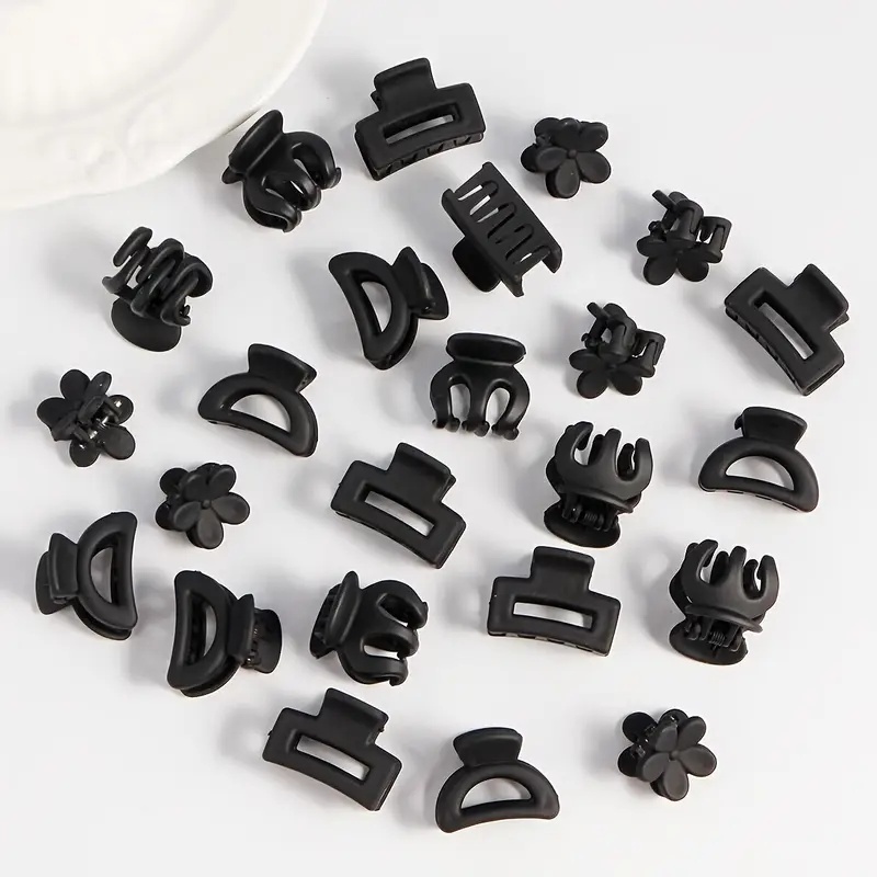 Set 30 Seturi Clamute Par Negre Mini , 6 Buc pe Set, Modele Mix Accesorii 2