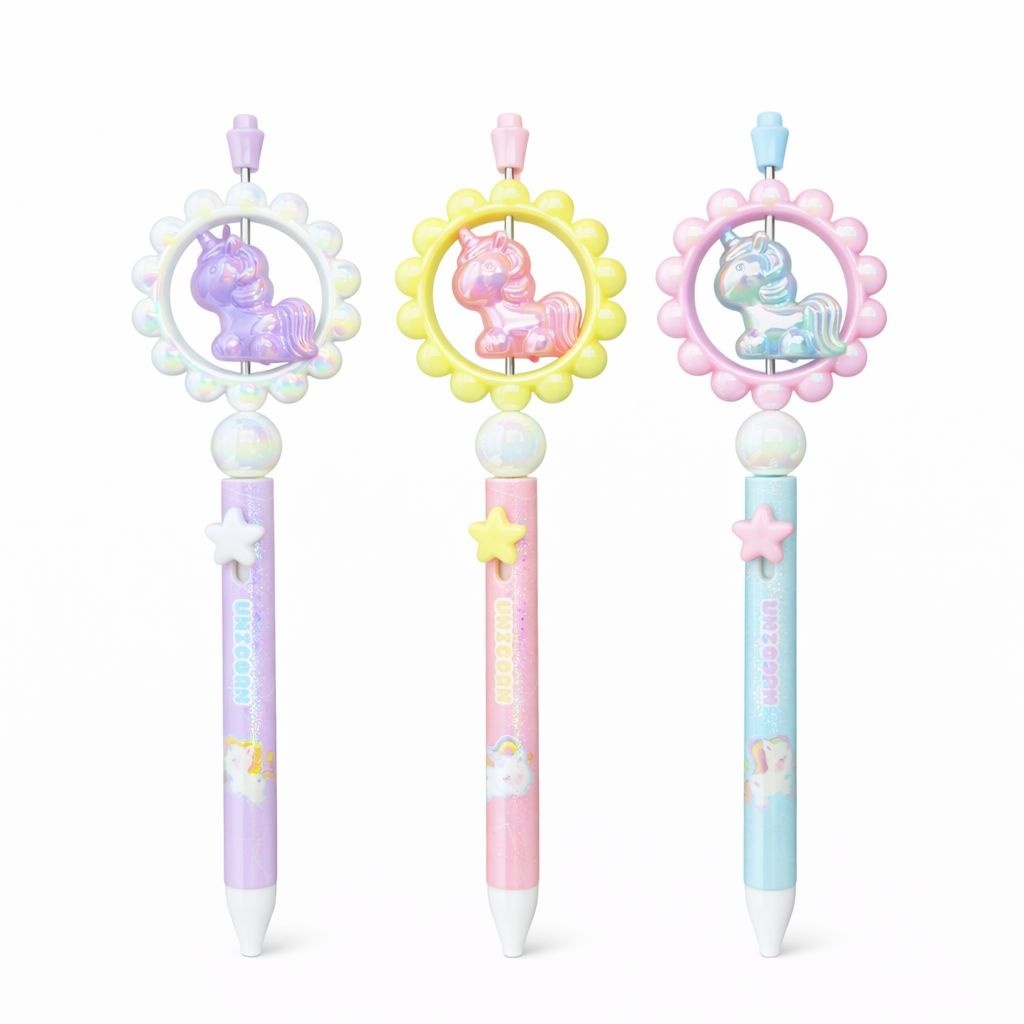 Set 36 pixuri cu pastă decorativ cu unicorn rotativ, model pentru copii