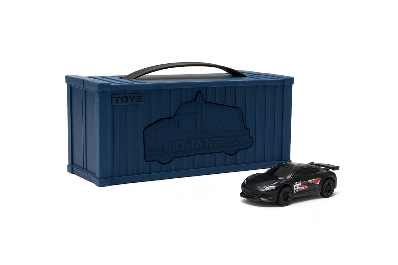 Set Jucarie Camion , Convoy Series Container Car, 23x10 cm, pentru copii 3+ 2