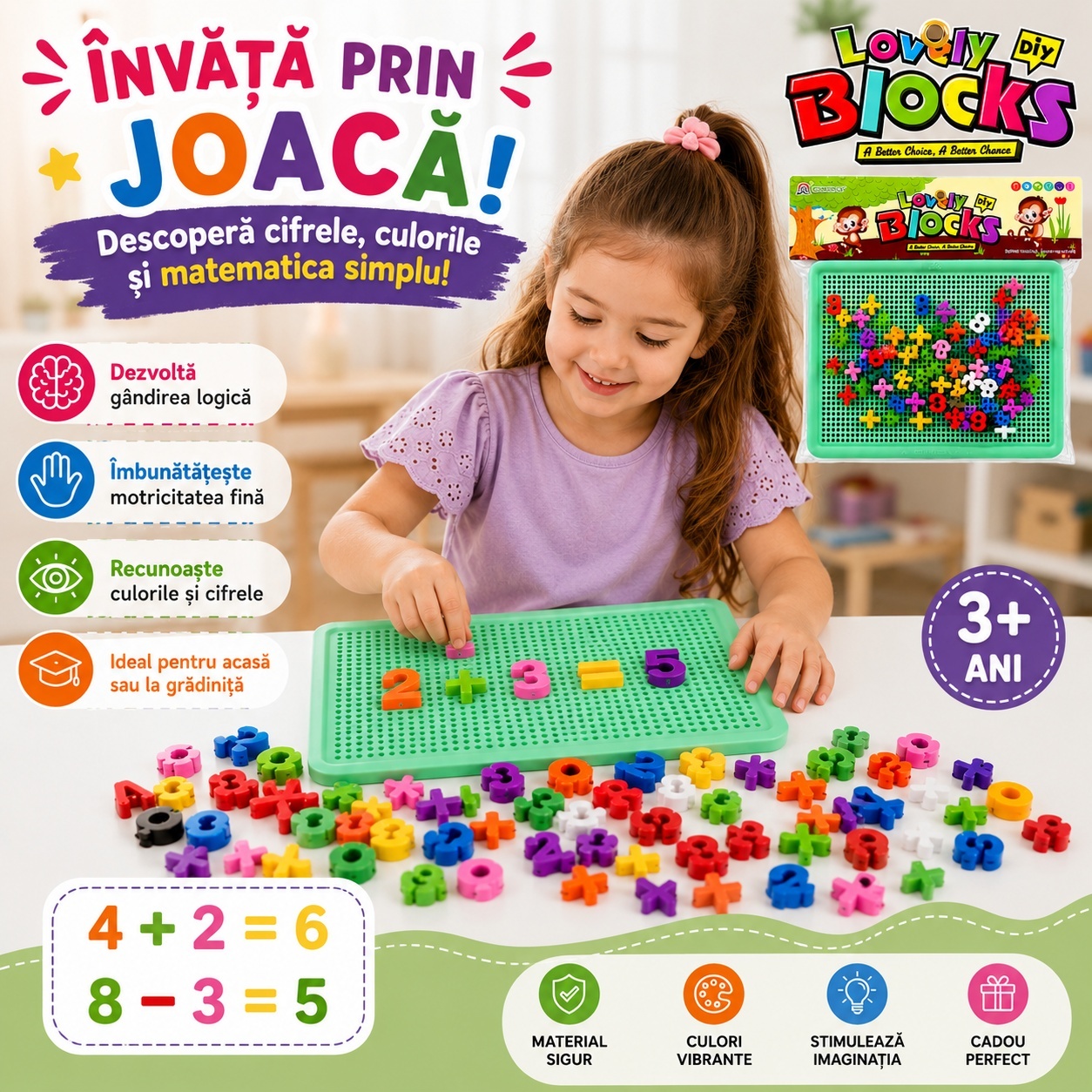 Tabla Verde cu Cifre pentru Copii – Joc Educativ pentru Învățarea Numerelor 2