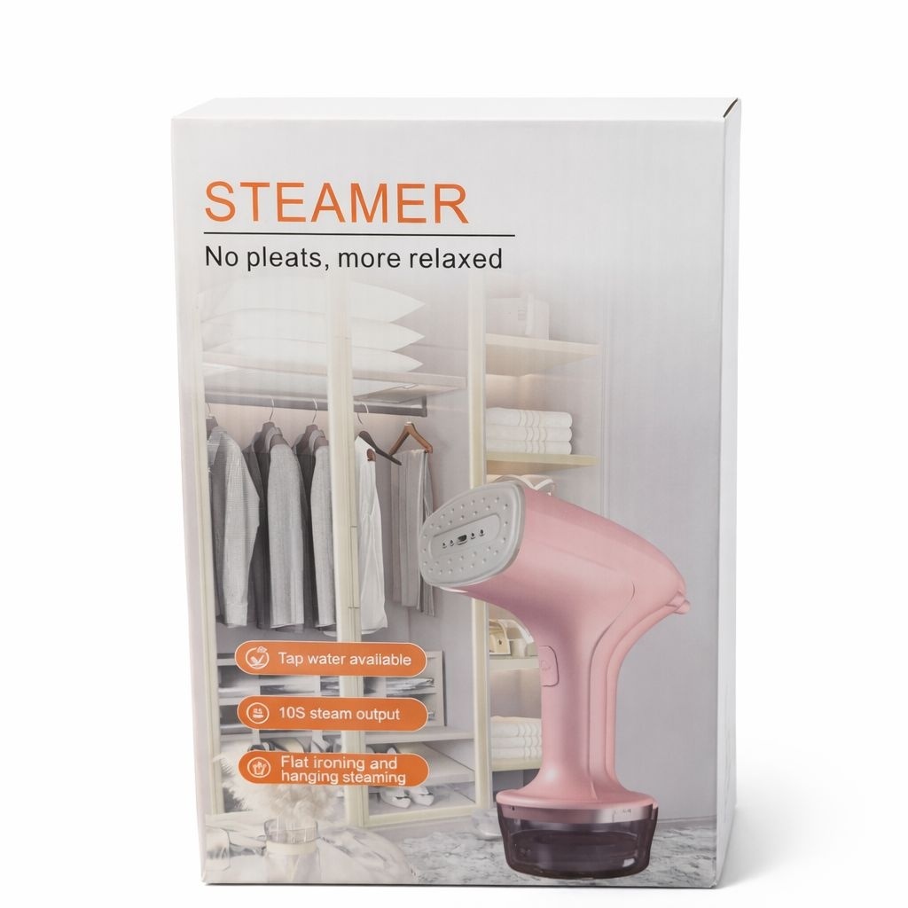 Aparat de calcat vertical cu abur portabil, steamer haine alb 2