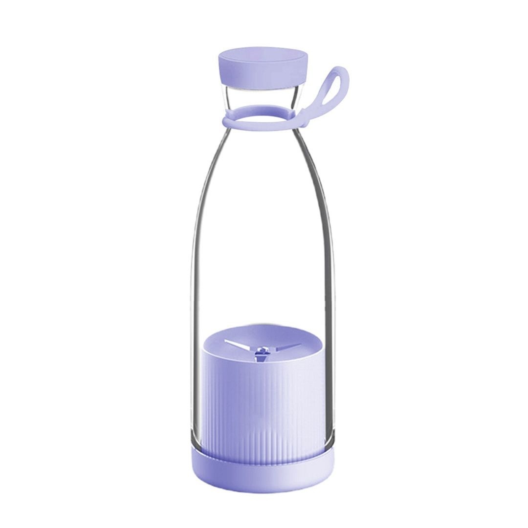 Blender portabil USB pentru smoothie si sucuri, mini mixer reincarcabil 420 ml mov