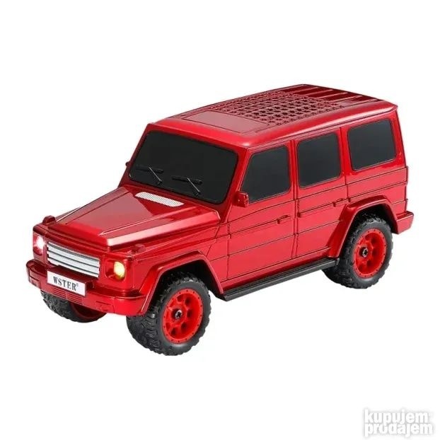 Boxa portabila wireless model masina SUV, 8W, Bluetooth, radio FM, USB, TF, rosie