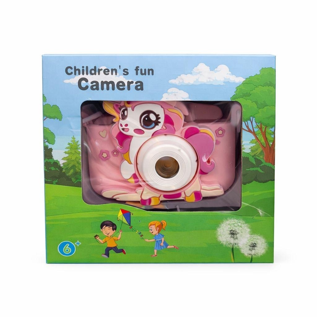 Camera foto copii unicorn roz, digitala, cu snur si cablu incarcare, 6+ ani 2