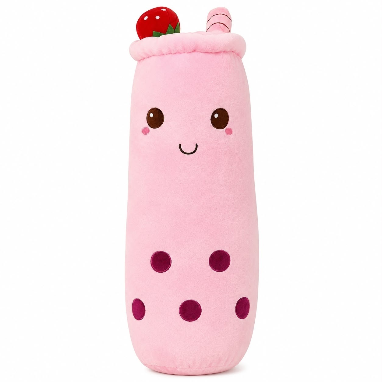 Jucărie de Pluș Bubble Tea Roz, 80 cm, Pernă Plus Gigantă, Moale și Catifelată 3