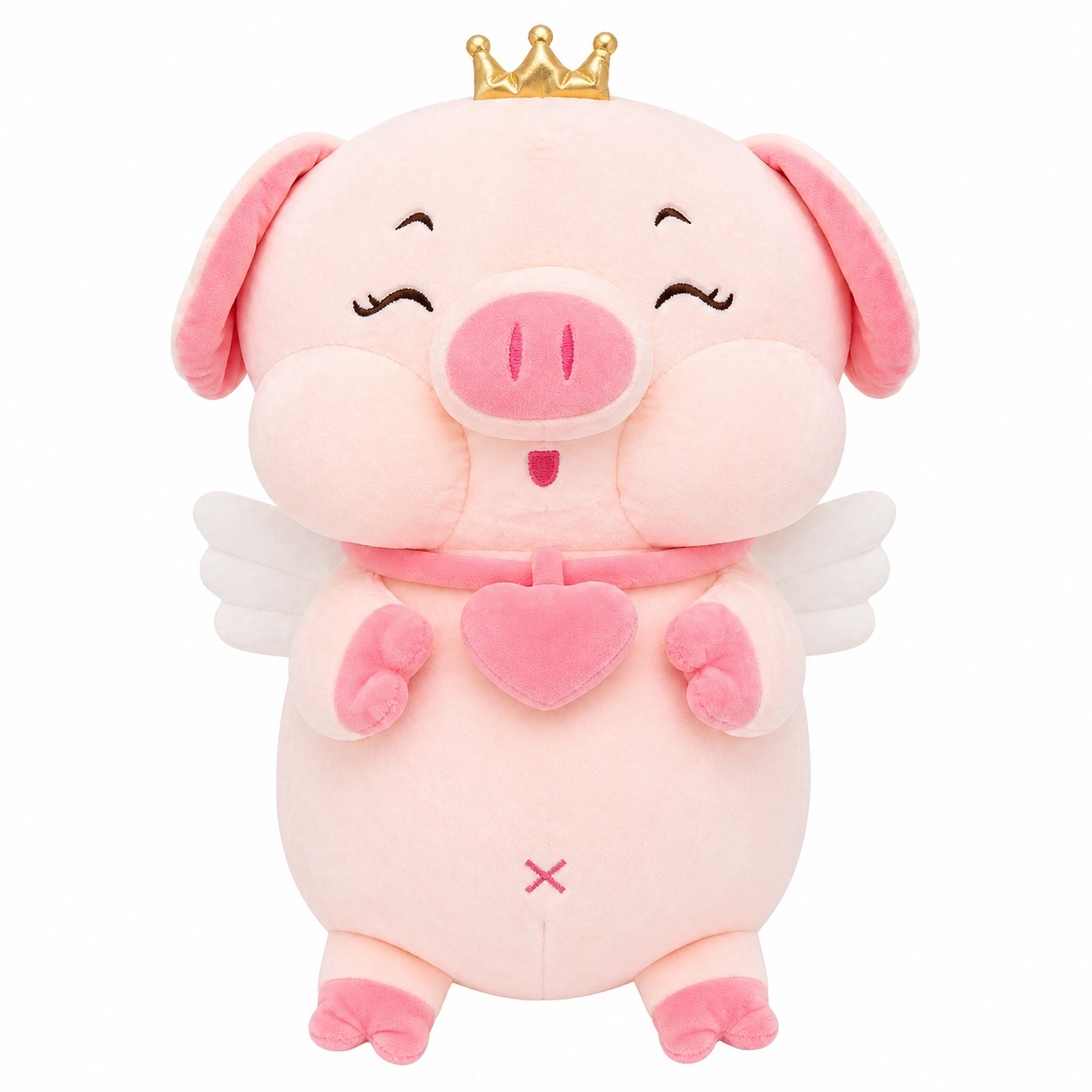 Jucărie de pluș porcușor roz 45 cm – pluș moale cu coroniță, jucărie adorabilă pentru copii 2