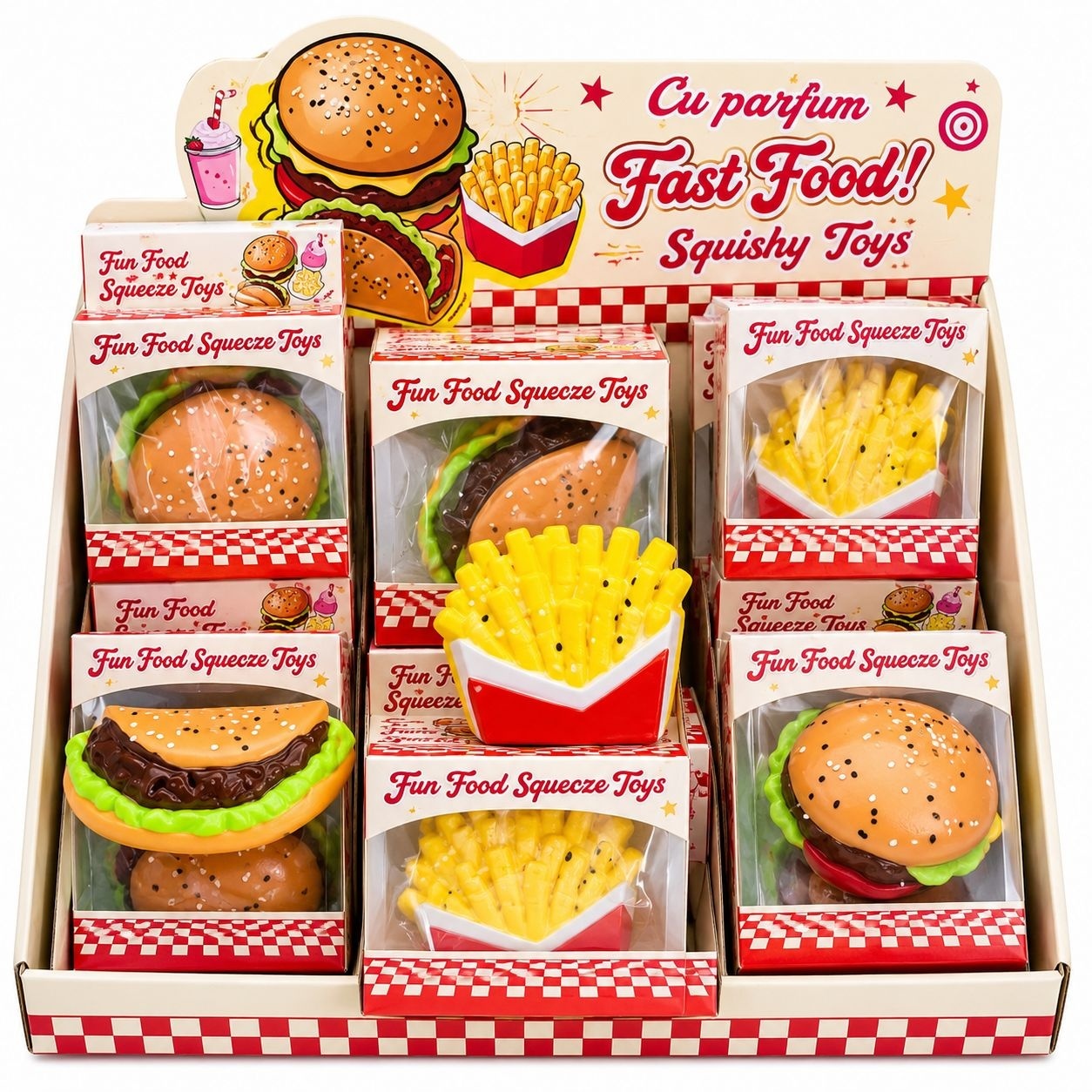 Jucărie Squishy Fast-Food – Model Aleatoriu, Antistres Moale și Distractivă 2
