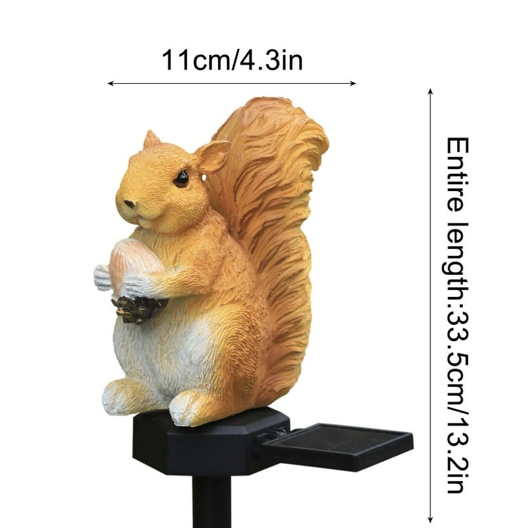 Lampă solară decorativă veveriță, rezistentă la apă, material poliresin, 33 cm, multicolor 4
