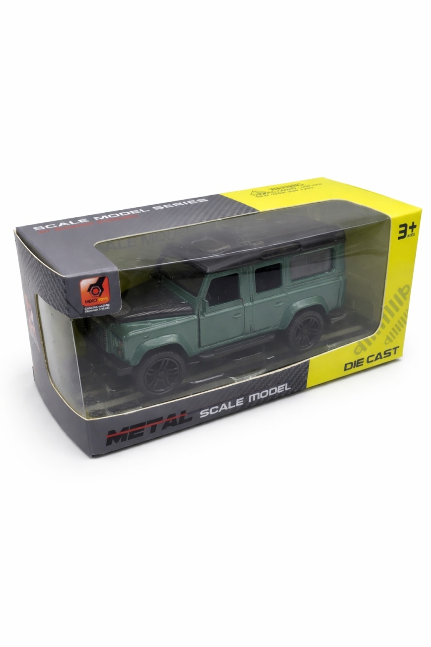 Macheta masina off road 4x4 verde 1:24 metal die cast, usi functionale, 15 x 7 cm 2