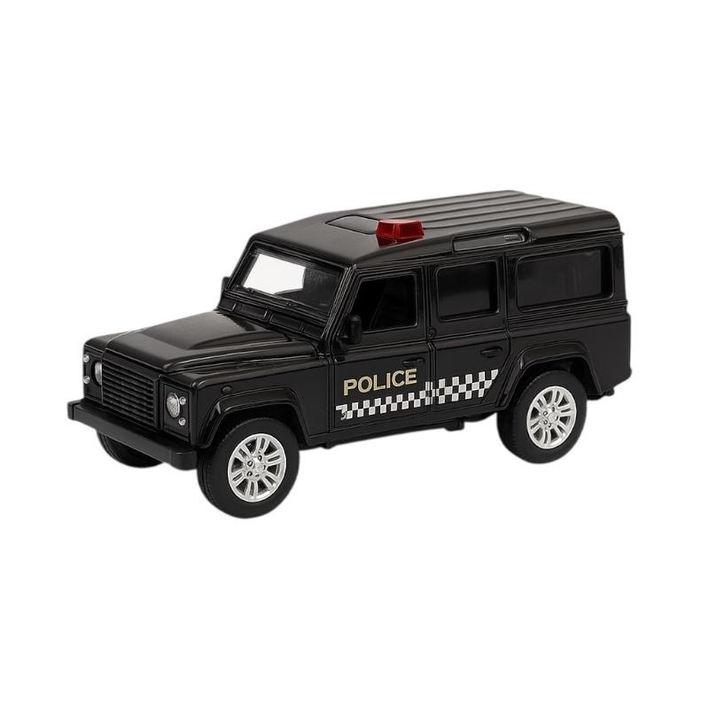 Masinuta Off-Road Police Metalica Neagra , Scara 1:36 Pull Back Frictiune Copii 3+ 2