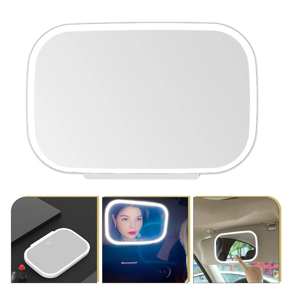 Oglinda cosmetica auto LED pentru parasolar, touch, 3 moduri lumina, reincarcabila USB 3