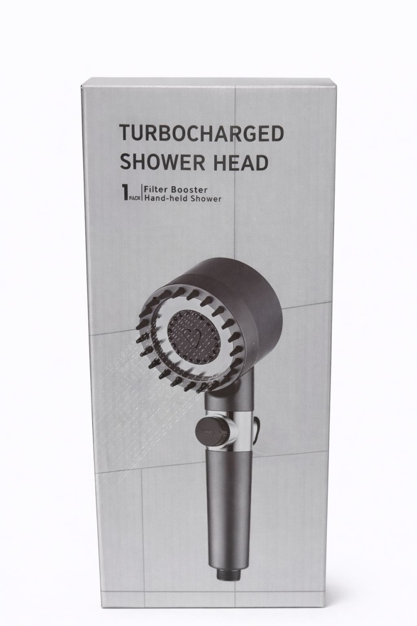 Para dus turbo cu filtru si presiune mare, cap de dus economic cu buton oprire apa 3