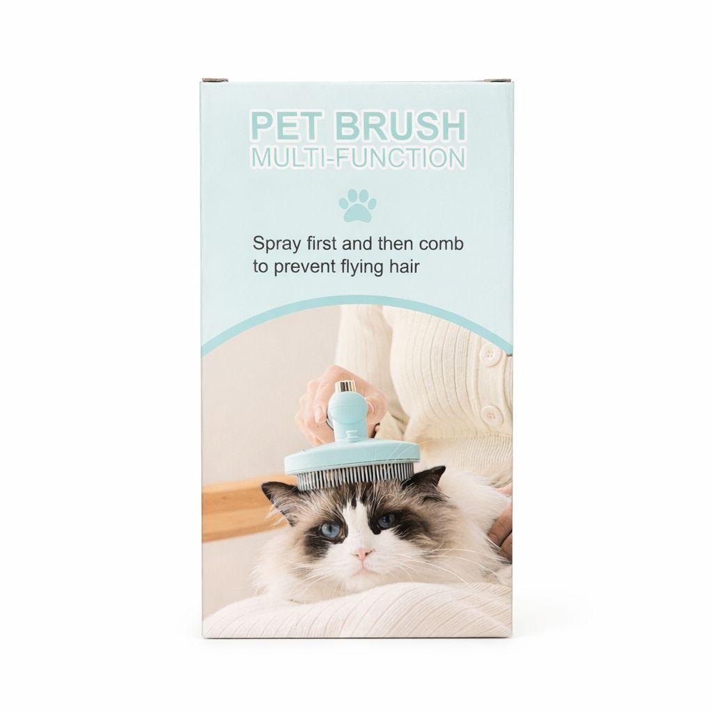 Perie pentru animale cu spray integrat, multifunctionala, pentru ingrijire blana pisici si caini 2