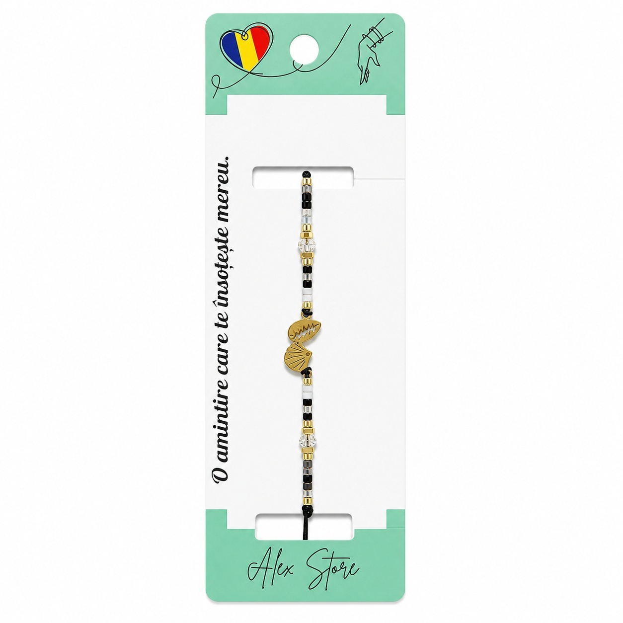 Set 12 Brățări cu Pandantiv Scoici Aurii, Reglabile, Multicolore 2