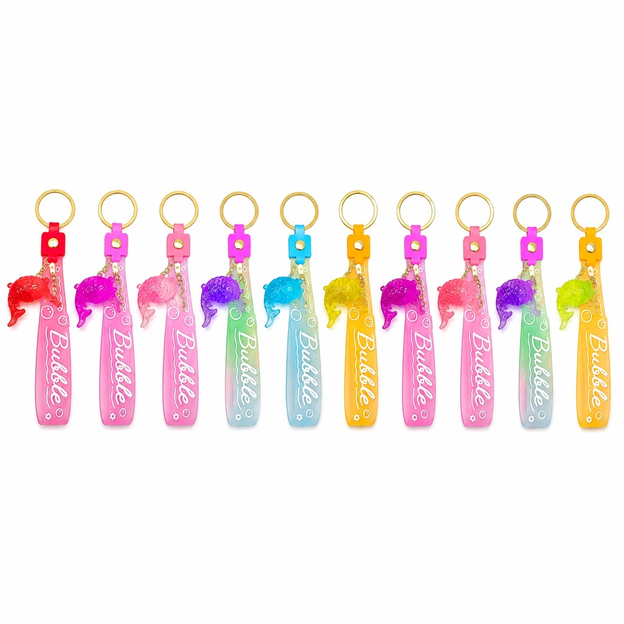 Set 12 Brelocuri Colorate 6 cm – Brelocuri Decorative pentru Chei și Ghiozdan, Diverse Culori