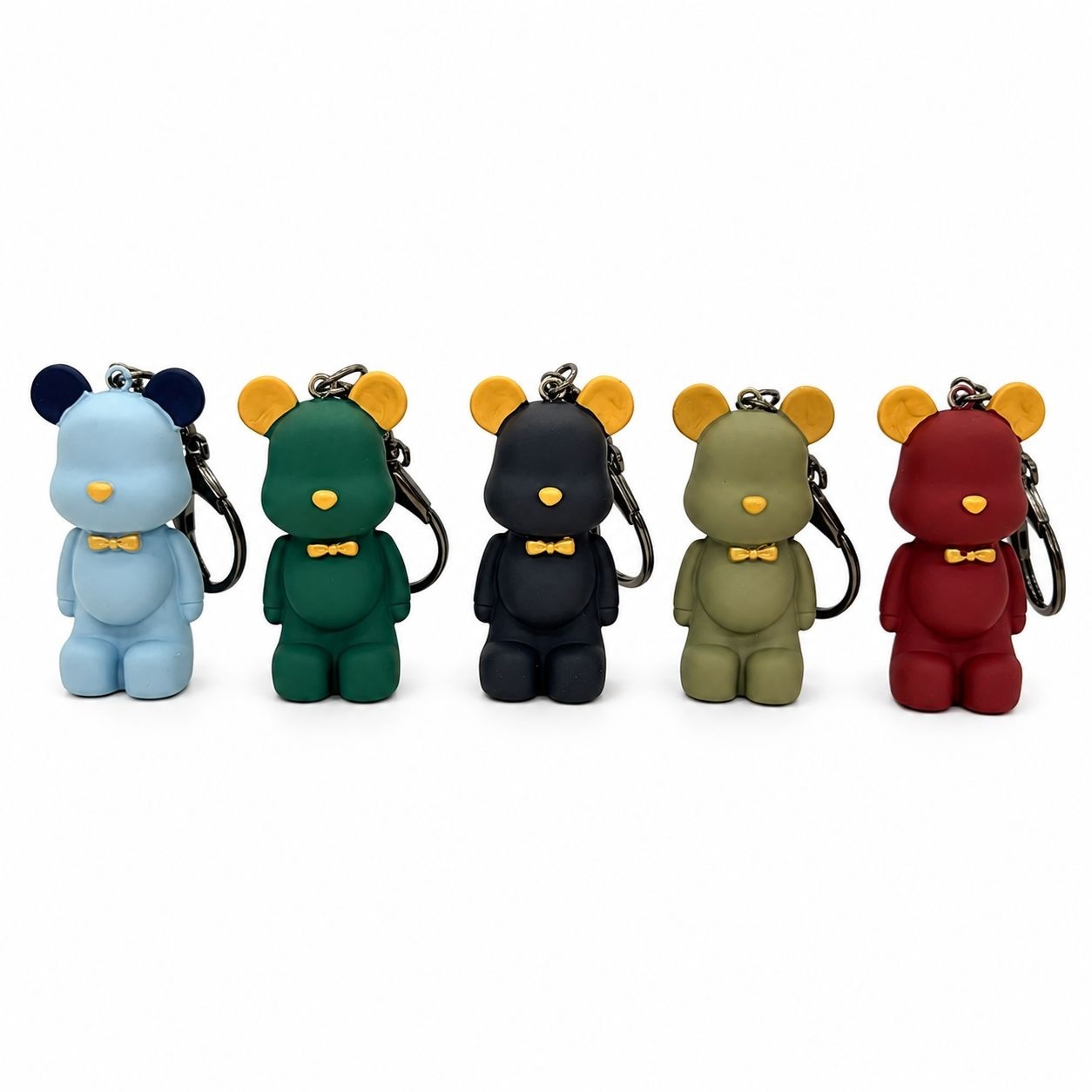 Set 12 Brelocuri Ursuleț 6 cm – Mix Culori, Accesorii pentru Chei și Ghiozdan