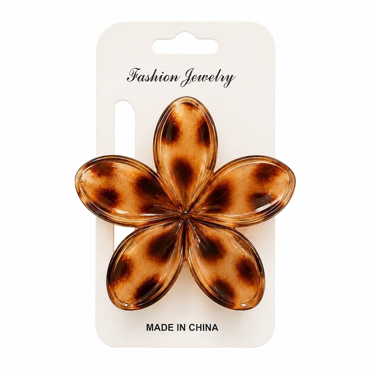 Set 12 Clești de Păr Floare 8 cm – Clame Elegante Animal Print 2