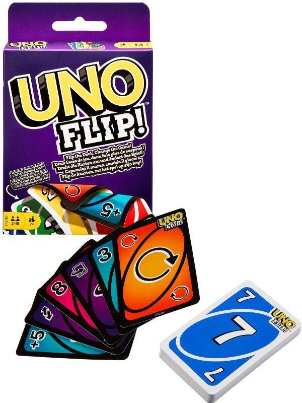 Set Cărți de Joc UNO FLIP, Model LY-013, Carton, Joc Interactiv pentru Familie