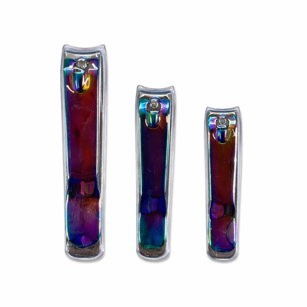Set cu 3 Unghiere Profesionale ZHANMEI Nail Clipper Trio, Efect Rainbow, Otel Inoxidabil 2