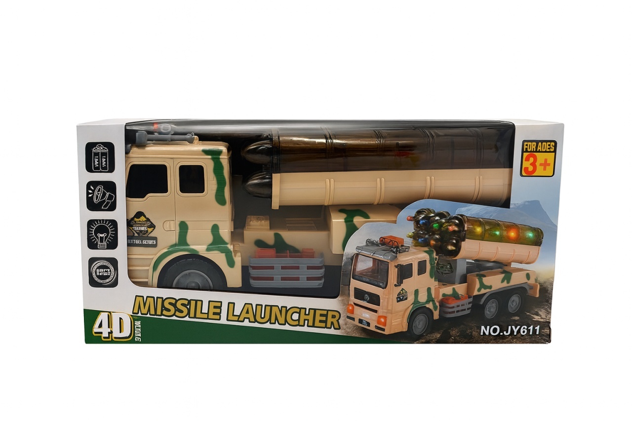Camion Militar cu Lansator de Rachete , 4D Lights, 27 x 13 cm 2