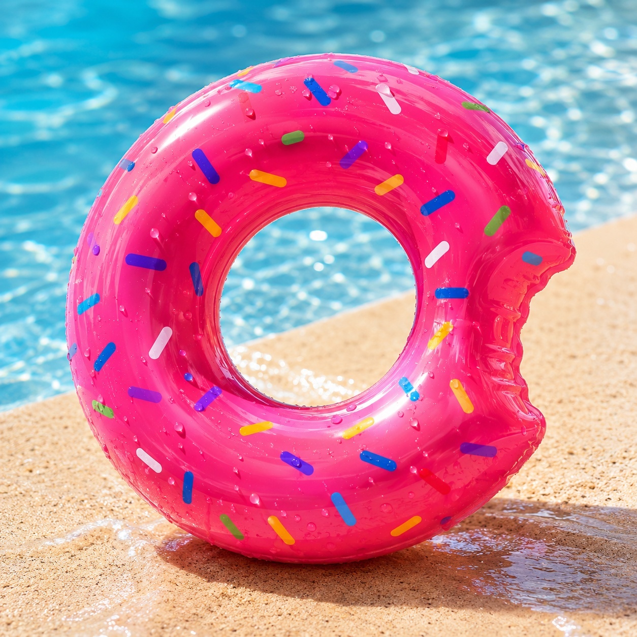 Colac Gonflabil Model Gogoasa Roz 80cm pentru Copii – Colac din PVC pentru Piscină și Plajă 3