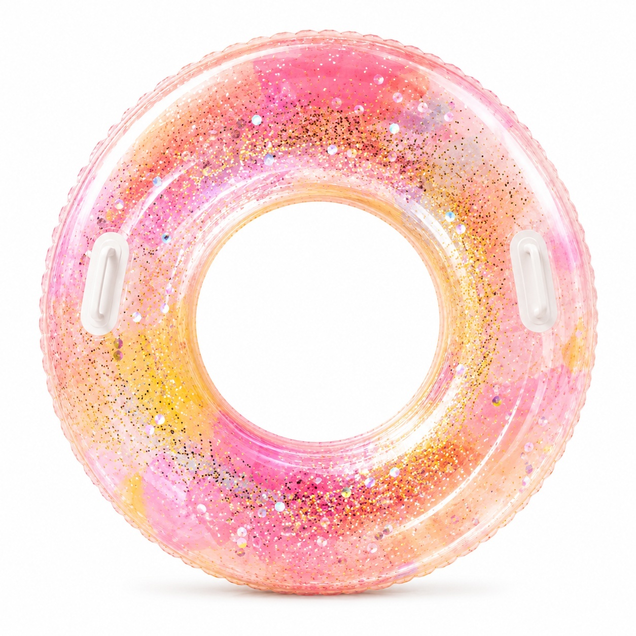 Colac Gonflabil Roz Sequin Fantasy 90 cm – Colac de Înot cu Glitter pentru Piscină și Plajă 3