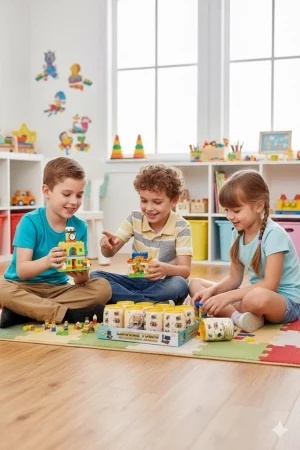 Joc de Constructie DIY in Ambalaj Tip Doza – Leisure Town International Schools, 9x5.5cm 2