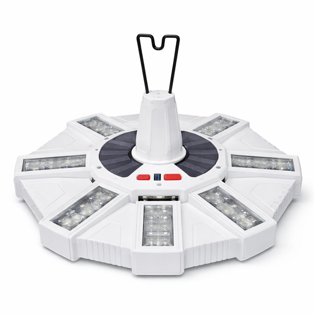 Lampa camping solara multifunctionala XG-T51 LED cu incarcare telefon si Type-C 2