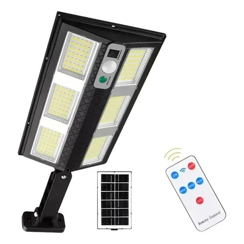 Lumină cu senzor solar CBKJ, control de la distanță, LED de înaltă luminozitate, negru