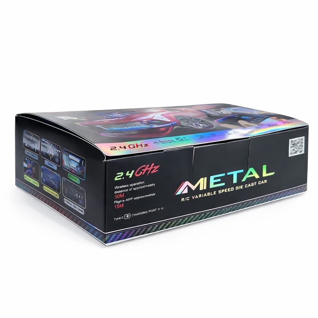 Masinuta cu telecomanda sport verde cu lumini control 2.4GHz scara 1:64 3