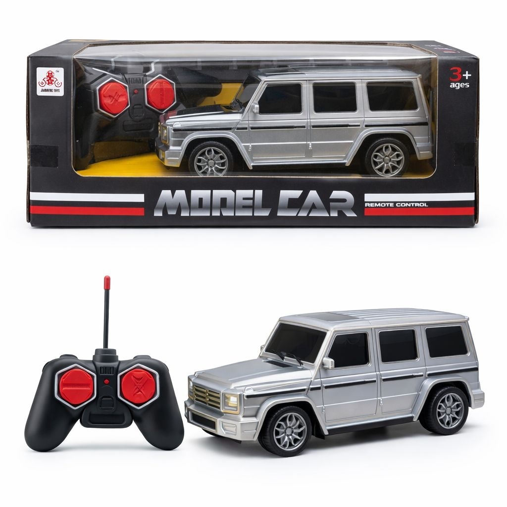 Masinuta cu telecomanda SUV gri, functii complete de miscare, 27 cm 2