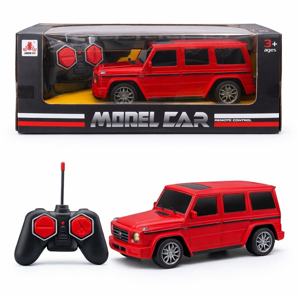 Masinuta cu telecomanda SUV rosu, functii complete de miscare, 27 cm 2