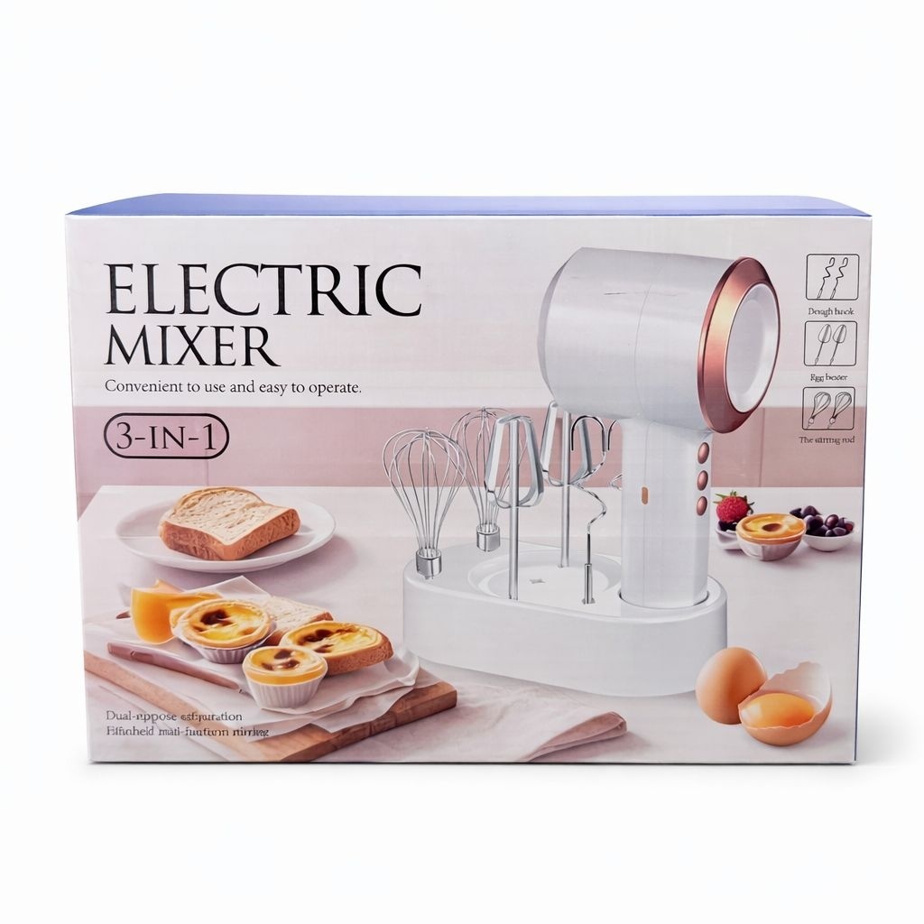 Mixer electric 3 in 1 cu suport si accesorii pentru mixare, batere si framantare 2