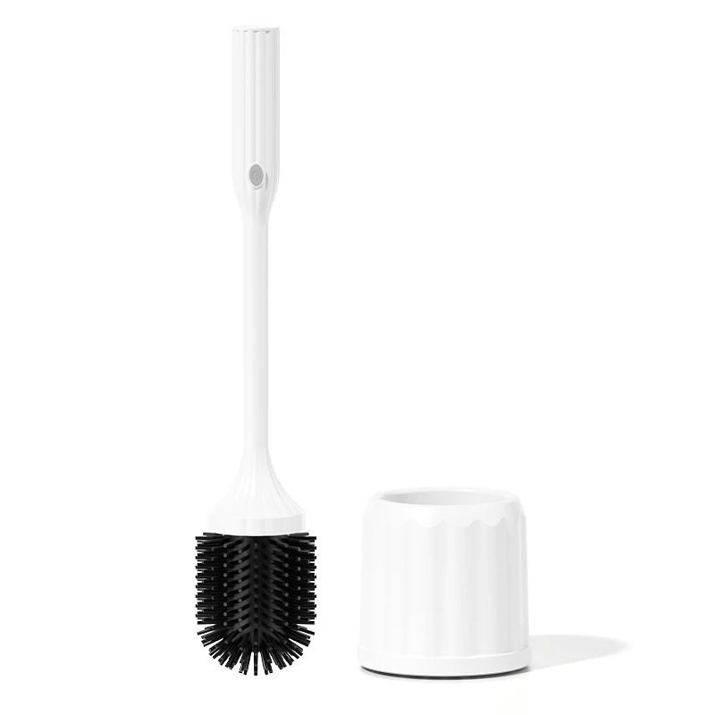 Perie WC electrica rotativa 360°, reincarcabila USB, cap silicon antibacterian, suport inclus, curatare profunda toaleta 4