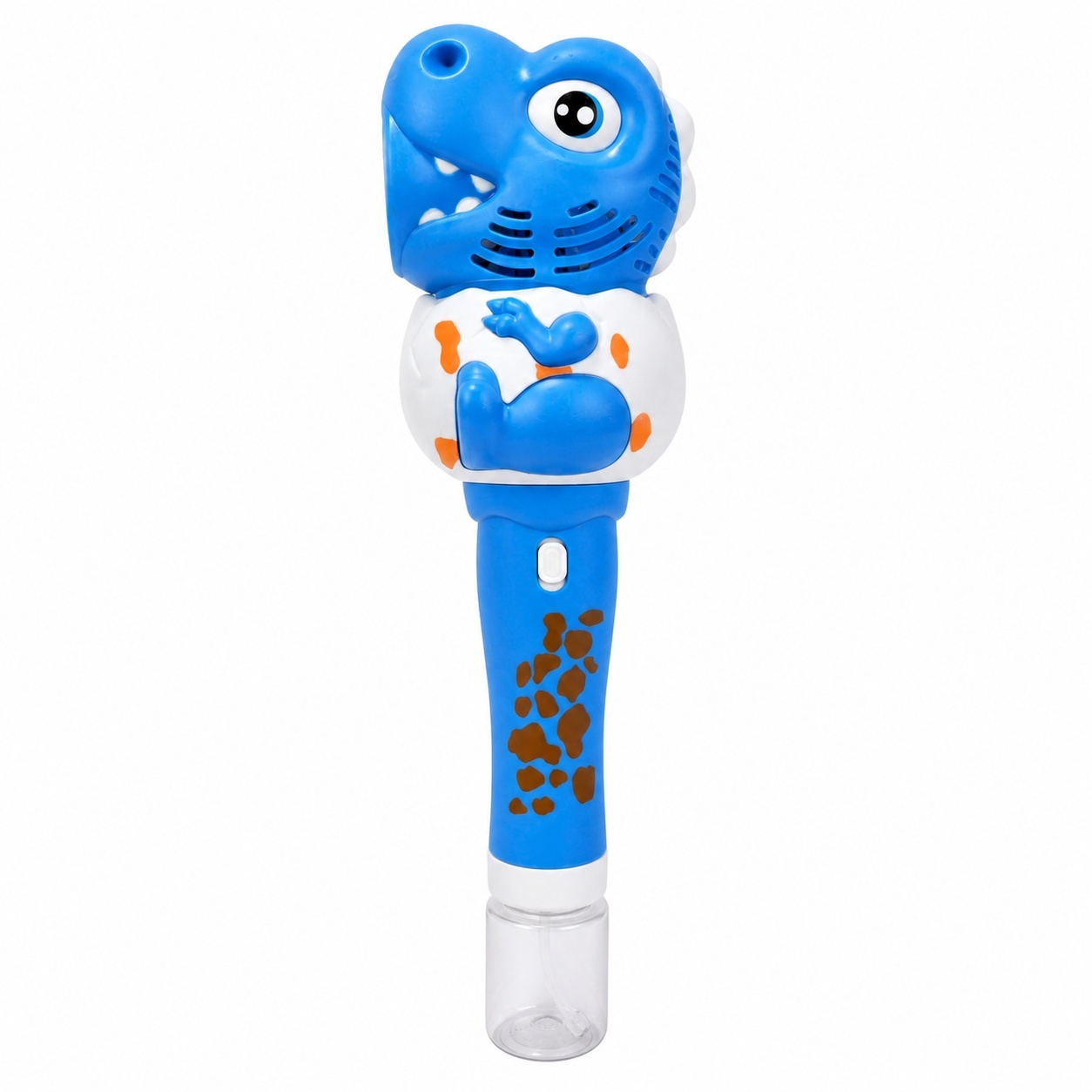Pistol baloane sapun dinozaur albastru electric lumini sunete 28x10cm
