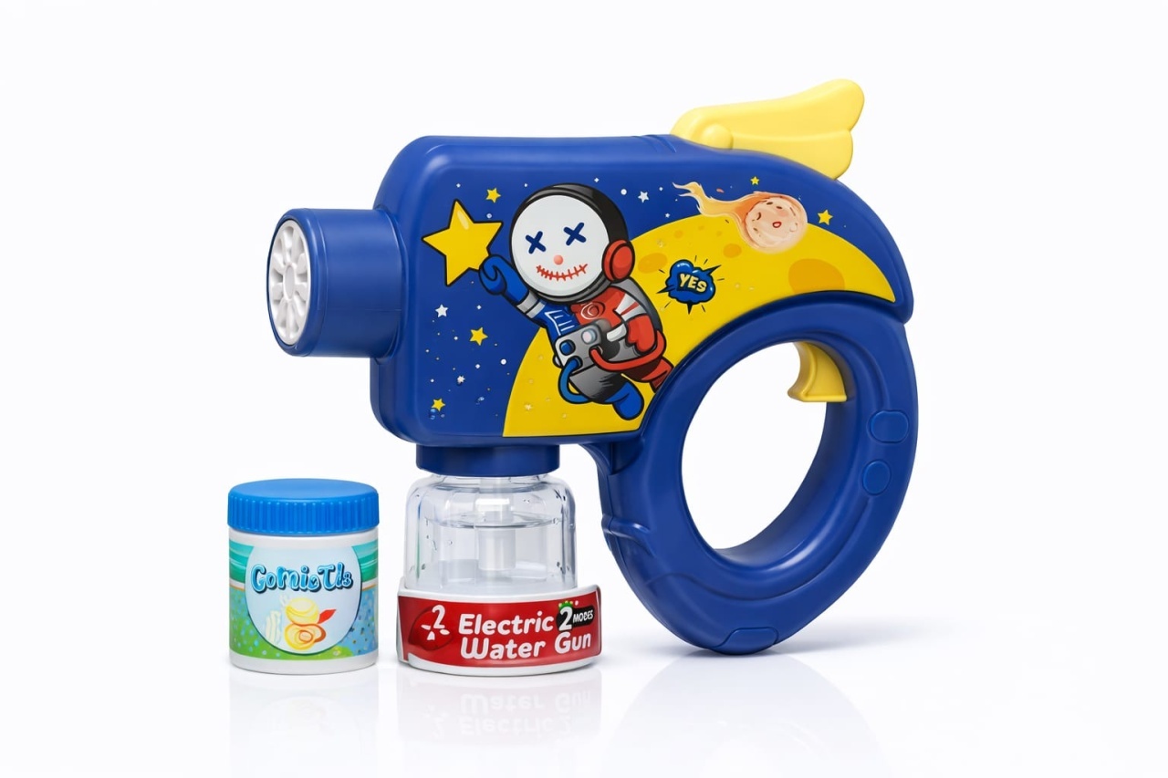 Pistol electric de apa pentru copii cu rezervor si 2 moduri jet, model astronaut 2