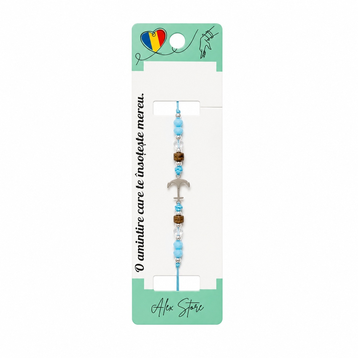 Set 12 Brățări cu Pandantiv Ancoră, Reglabile, Multicolore, 2