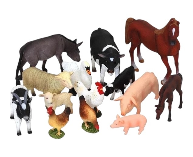 Set 12 Figurine Animale Domestice Realistice Din Plastic Educativ și Interactiv