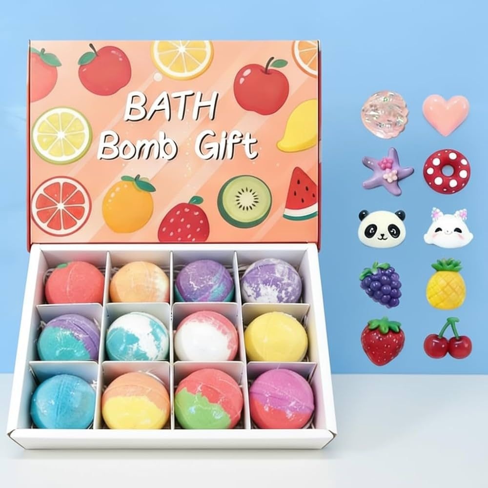 Set de 12 Bile Efervescente de Baie pentru Copii – Bombe de Baie Colorate, Cadou Distractiv 5