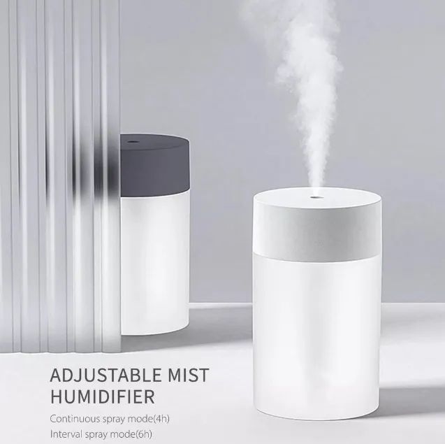 Umidificator aer portabil USB 260ml, difuzor aroma, vaporizator camera, iluminare ambientala, negru 2