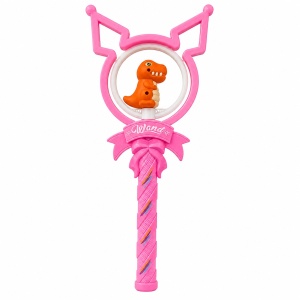 Baghetă magică roz cu lumini , figurina Dinozaur , 42 cm – jucărie interactivă pentru copii