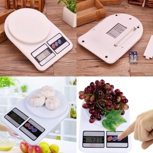 Cântar de Bucătărie Electronic, Alb, Plastic, Afișaj Digital, Capacitate 5 kg - Img 3