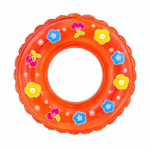 Colac Gonflabil pentru Copii 60 cm cu Flori și Cireșe – Colac de Înot Colorat pentru Piscină și Mare