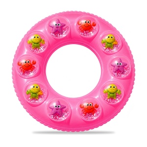 Colac Gonflabil Roz cu Animăluțe Marine, 70 cm – Colac pentru Piscină și Plajă - Img 4