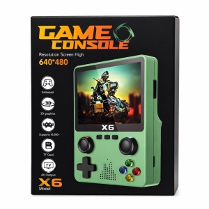 Consolă de jocuri portabilă retro, plastic, X6, Negru - Img 2