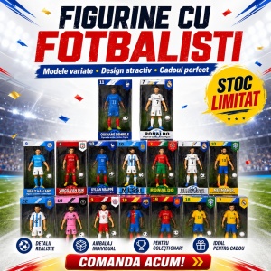 Figurina Fotbalist cu Minge, Jucarie Sport in Cutie, Model Aleatoriu pentru Copii