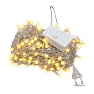 Instalație LED Tip liniar, 240 LED alb cald, fir alb, 30 m - Img 6