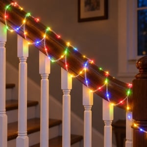 Instalație LED tip liniar din sarma siliconata, 300 LED multicolor, 30 m - Img 7