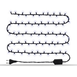 Instalatie LED tip Liniara, 50 m, 400 LED-uri Alb Rece, Fir Negru - Img 3